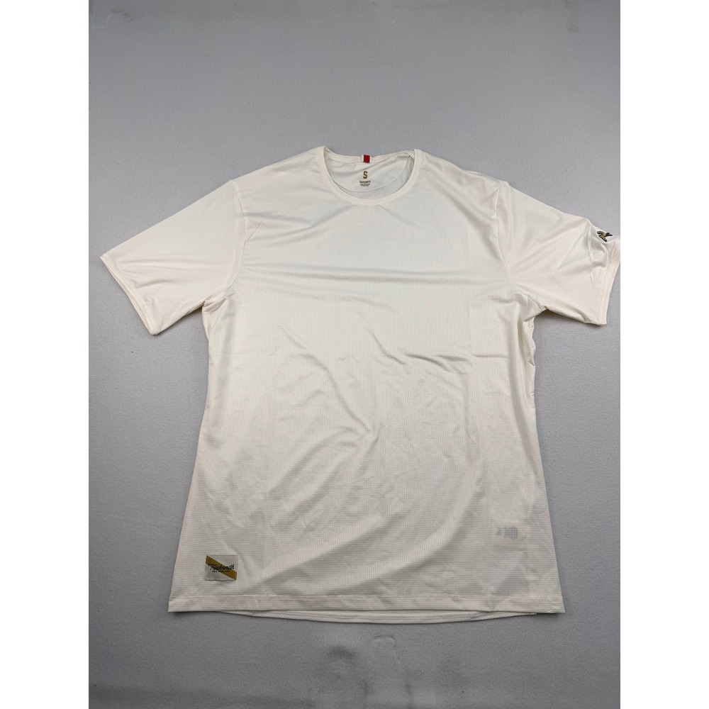 Tracksmith Men's Ivory Twilight Tee MT223702AW Short Sleeve Athletic Shirt Small